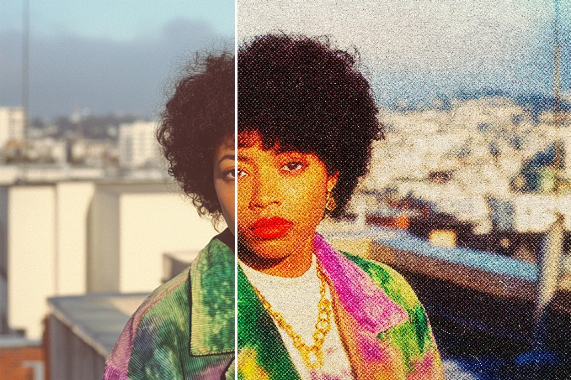 Glow Dots Card Photo Effect