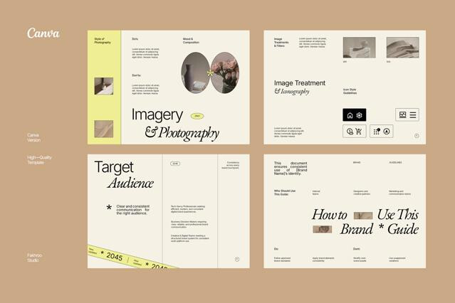 Brand Style Guidelines Template for Canva