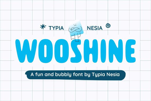 Wooshine - Fun & Bubble Sans Font