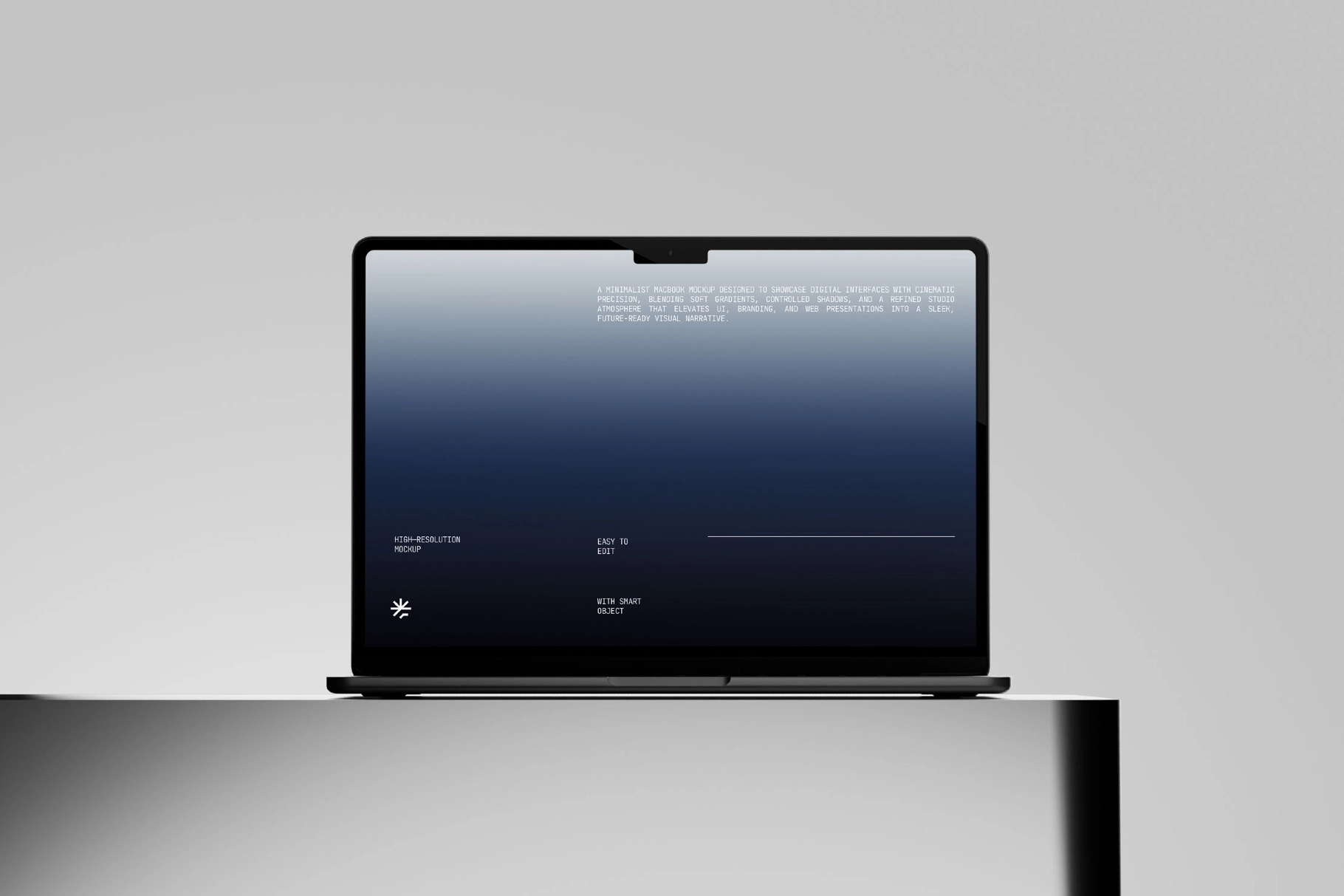 Minimalist Macbook Screen Mockup