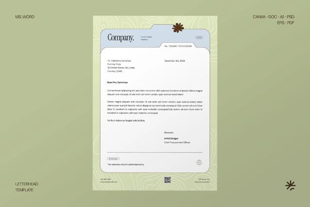 Letterhead Template - Foldo