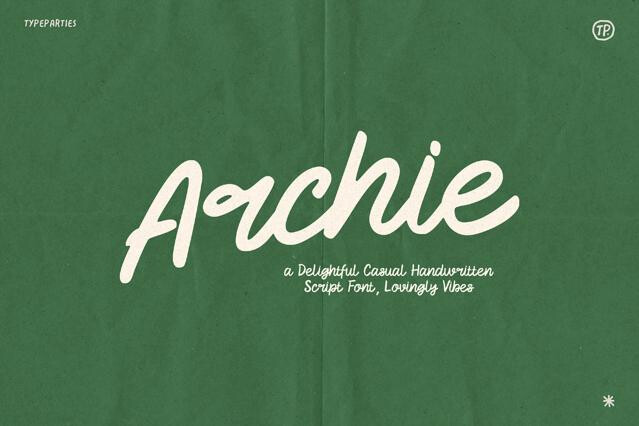 Archie Handwritten Script Font