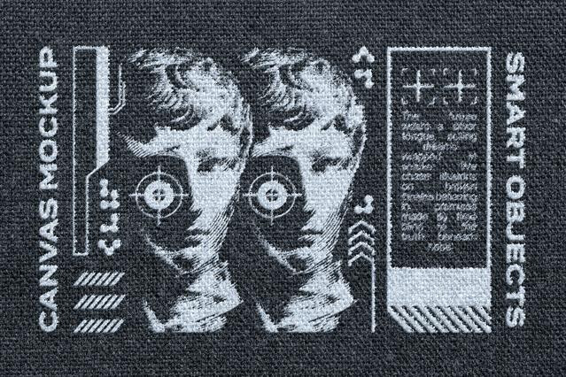 Canvas Fabric Print Mockup