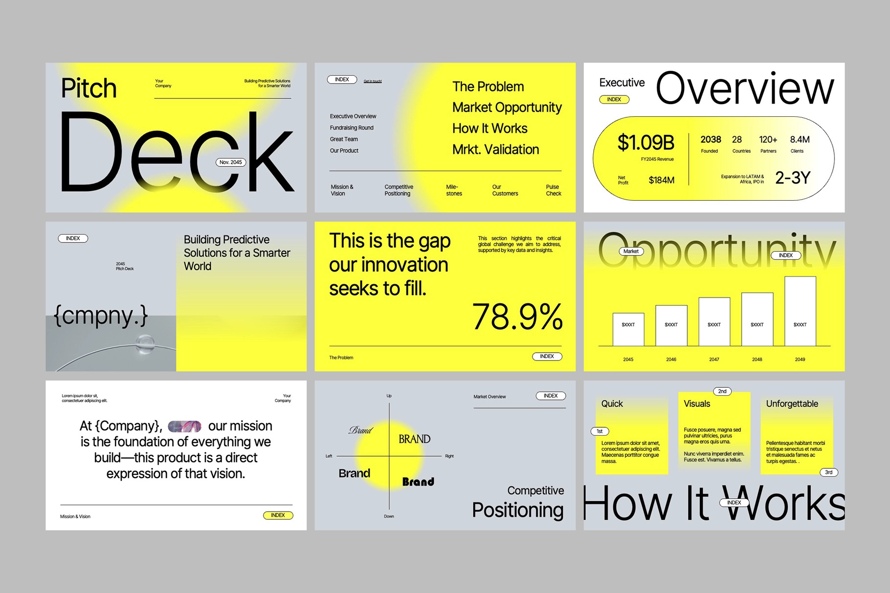 Interactive Morph Modern Pitch Deck Powerpoint