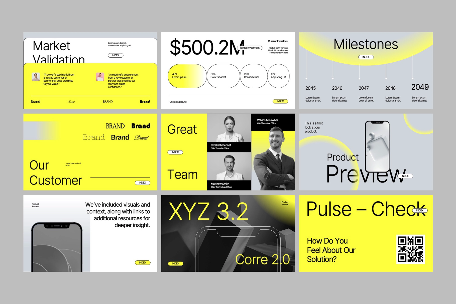 Interactive Morph Modern Pitch Deck Powerpoint