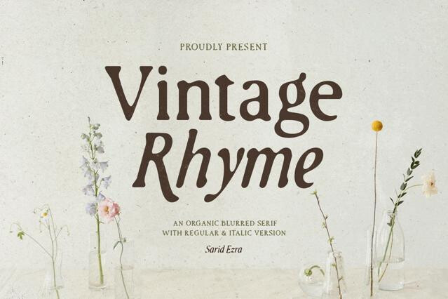 Vintage Rhyme Organic Serif