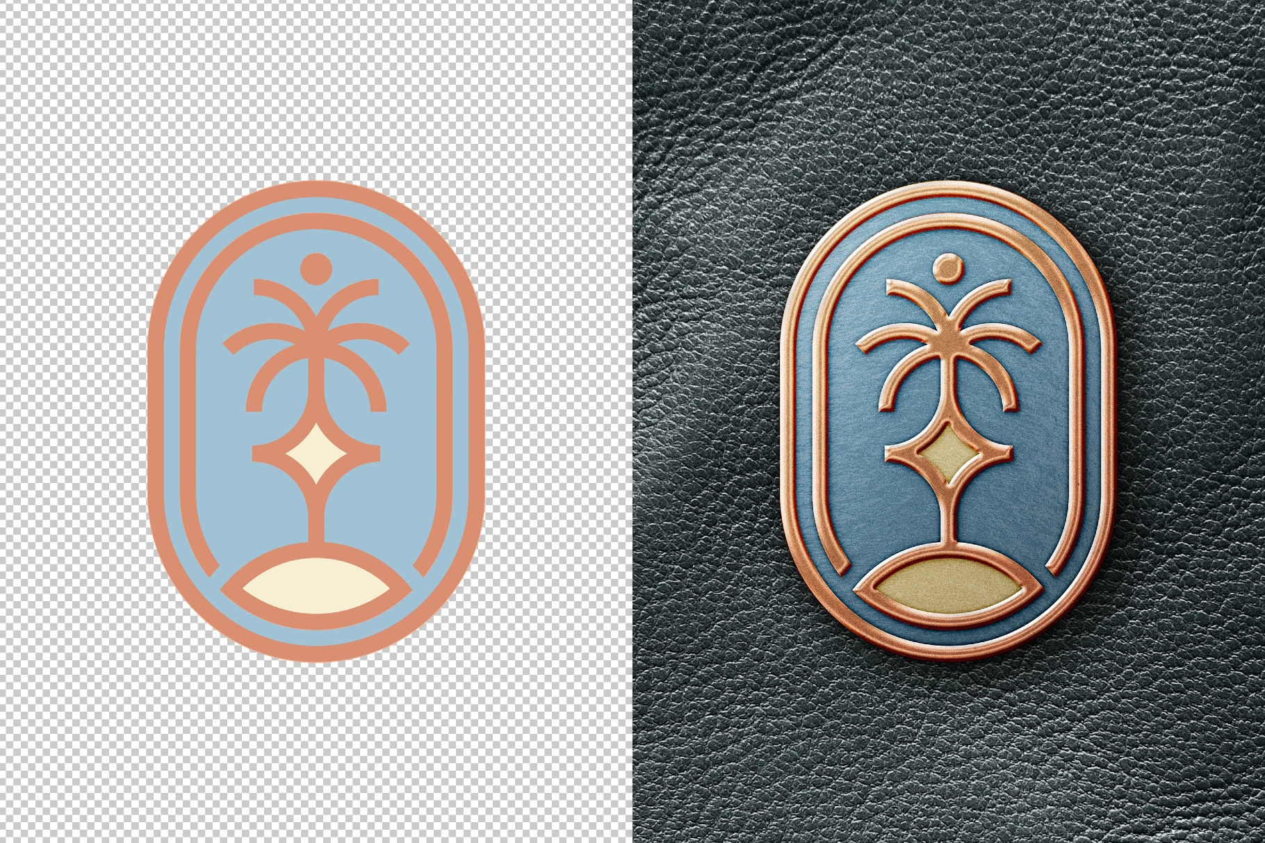 Logo Enamel Pin Mockup