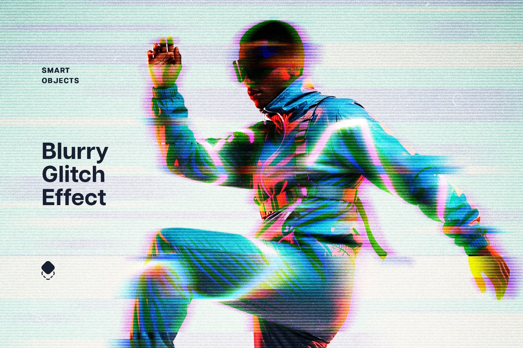 Blurred Glitch Photo Effect