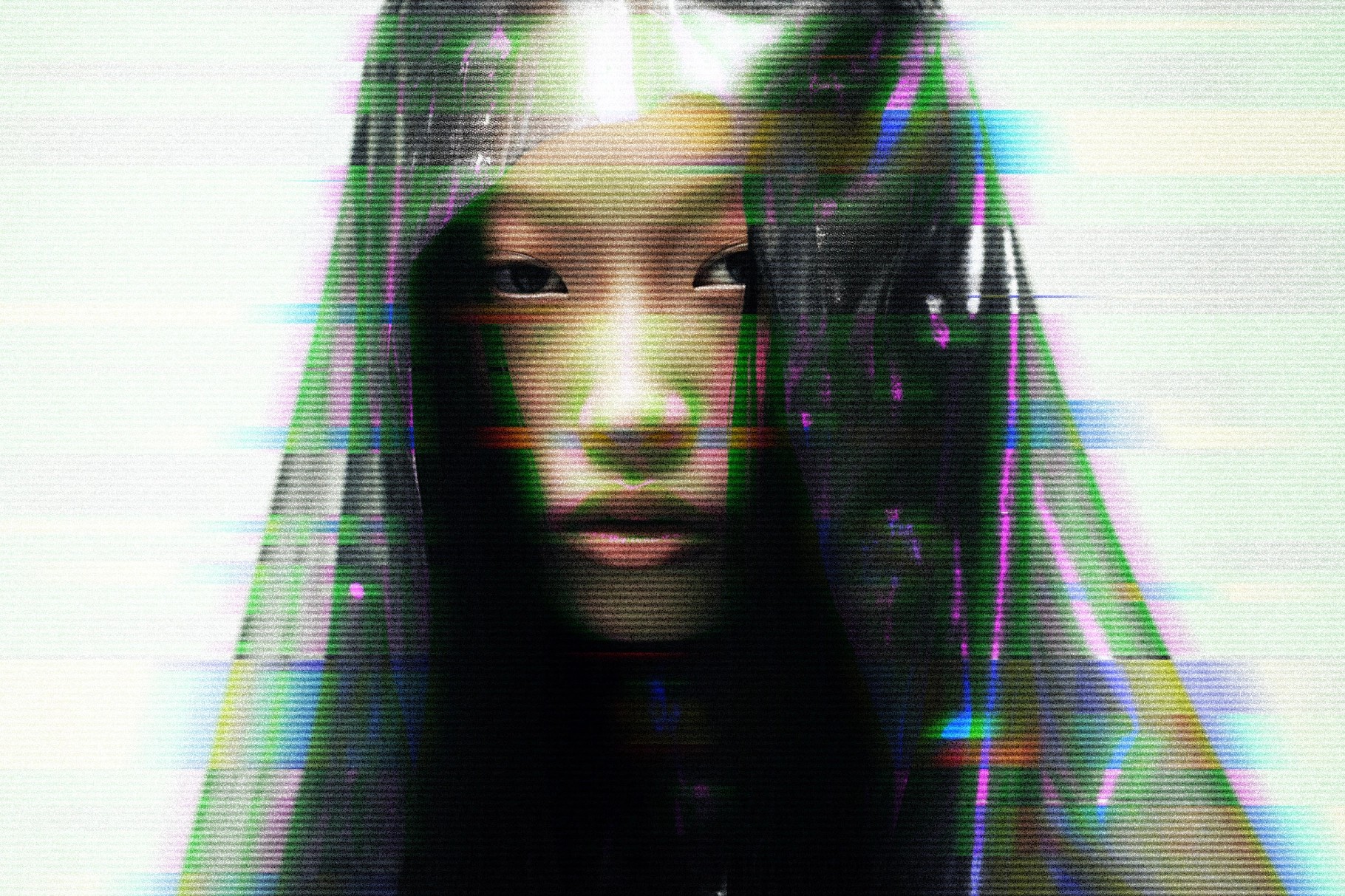 Blurred Glitch Photo Effect