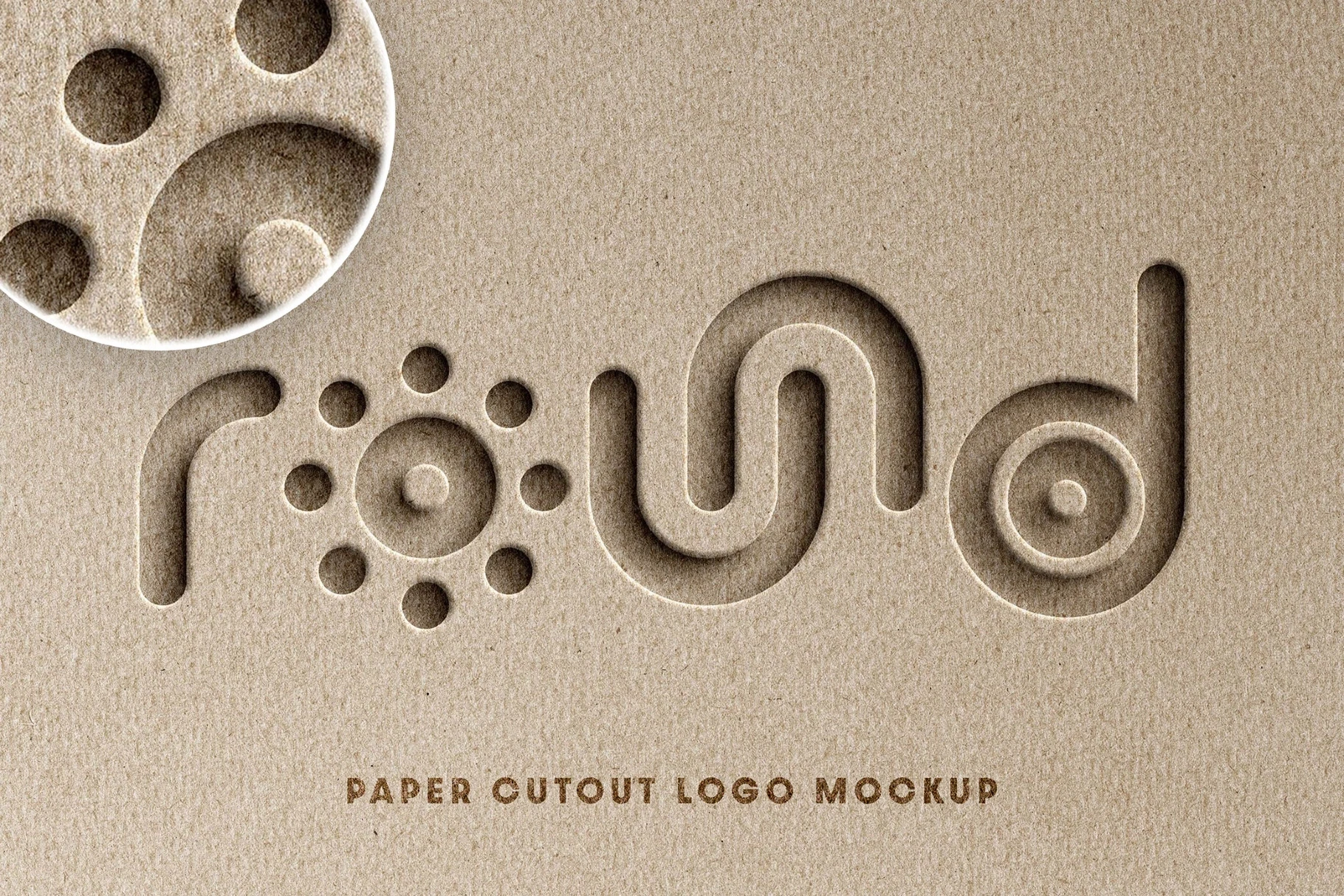 Paper Logo Cutout Mockup