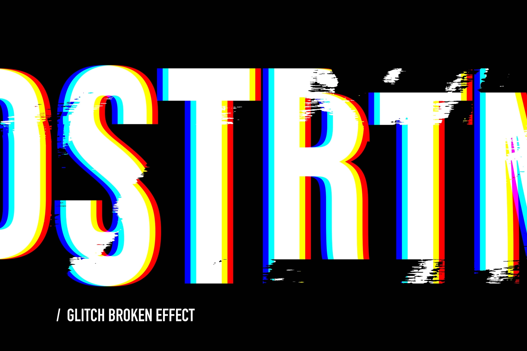 Glitch Broken Text Effect