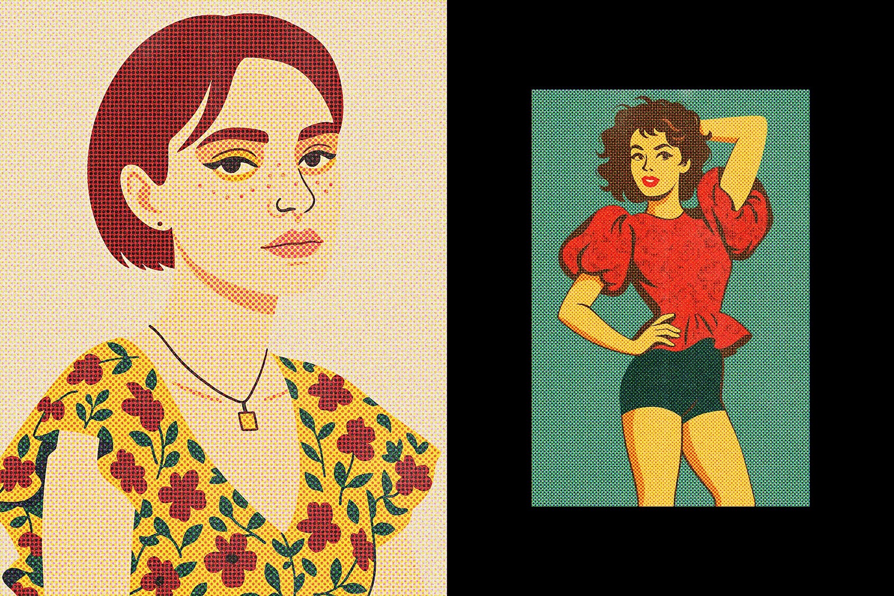 Retro Dotted Printer Design Effect