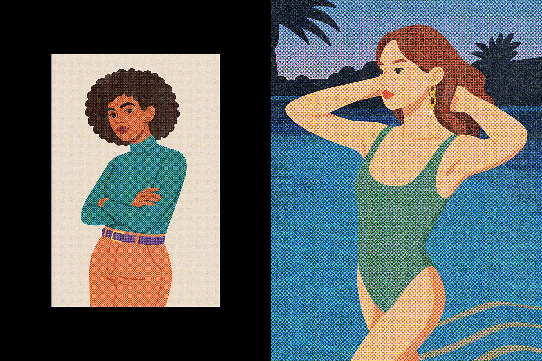 Retro Dotted Printer Design Effect