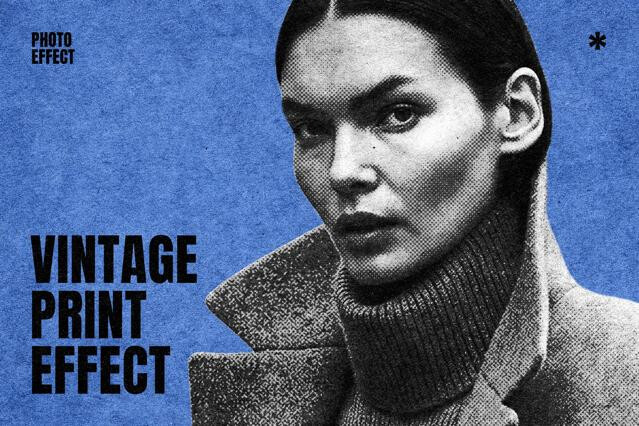 Vintage Halftone Photo Effect