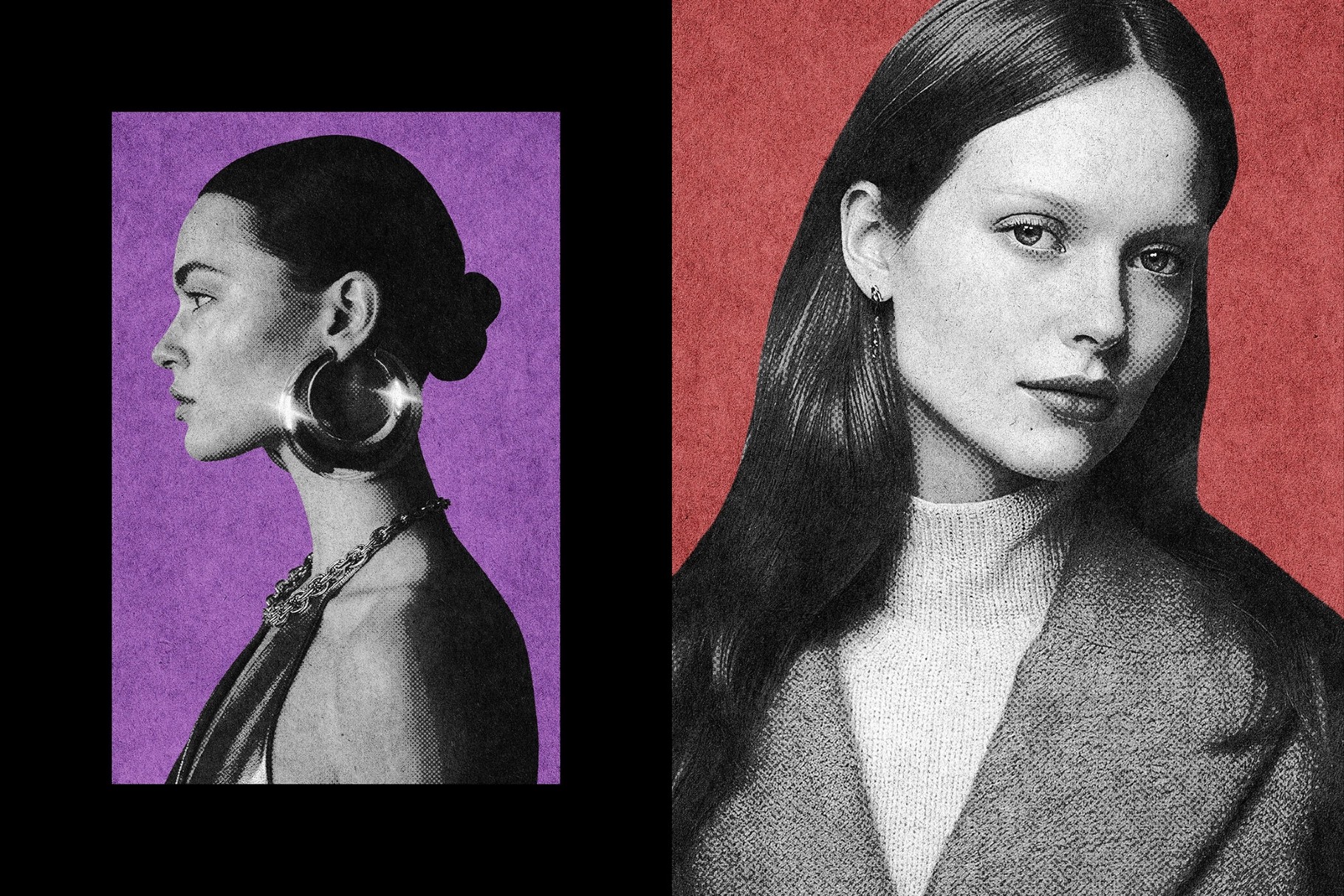 Vintage Halftone Photo Effect