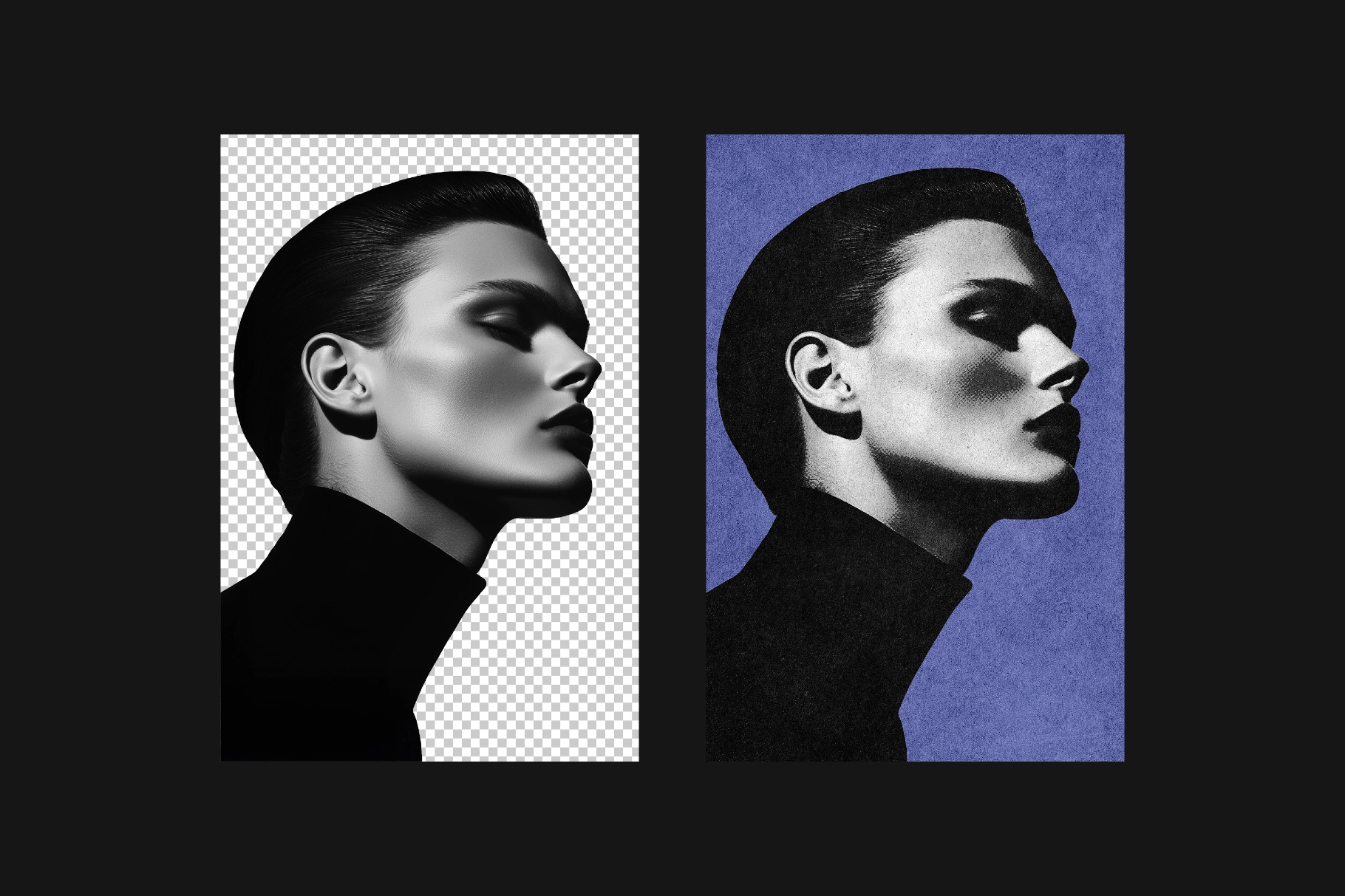 Vintage Halftone Photo Effect