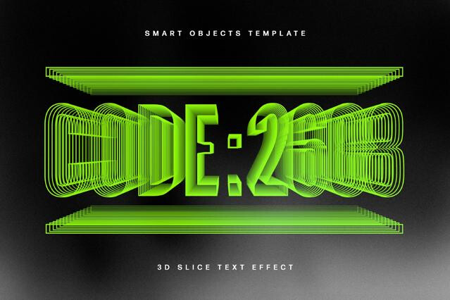 3D Slice Text Effect