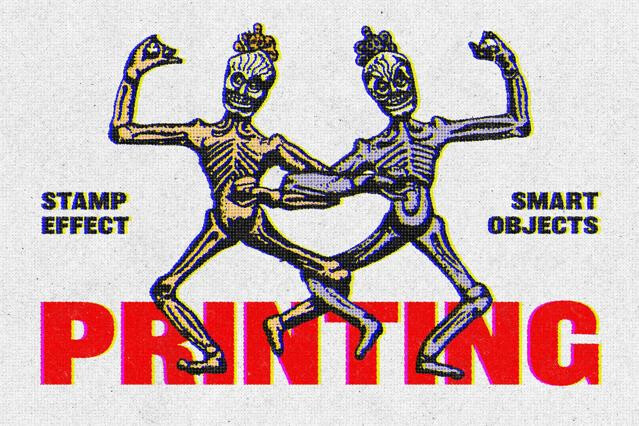 Paper Halftone Print Effect