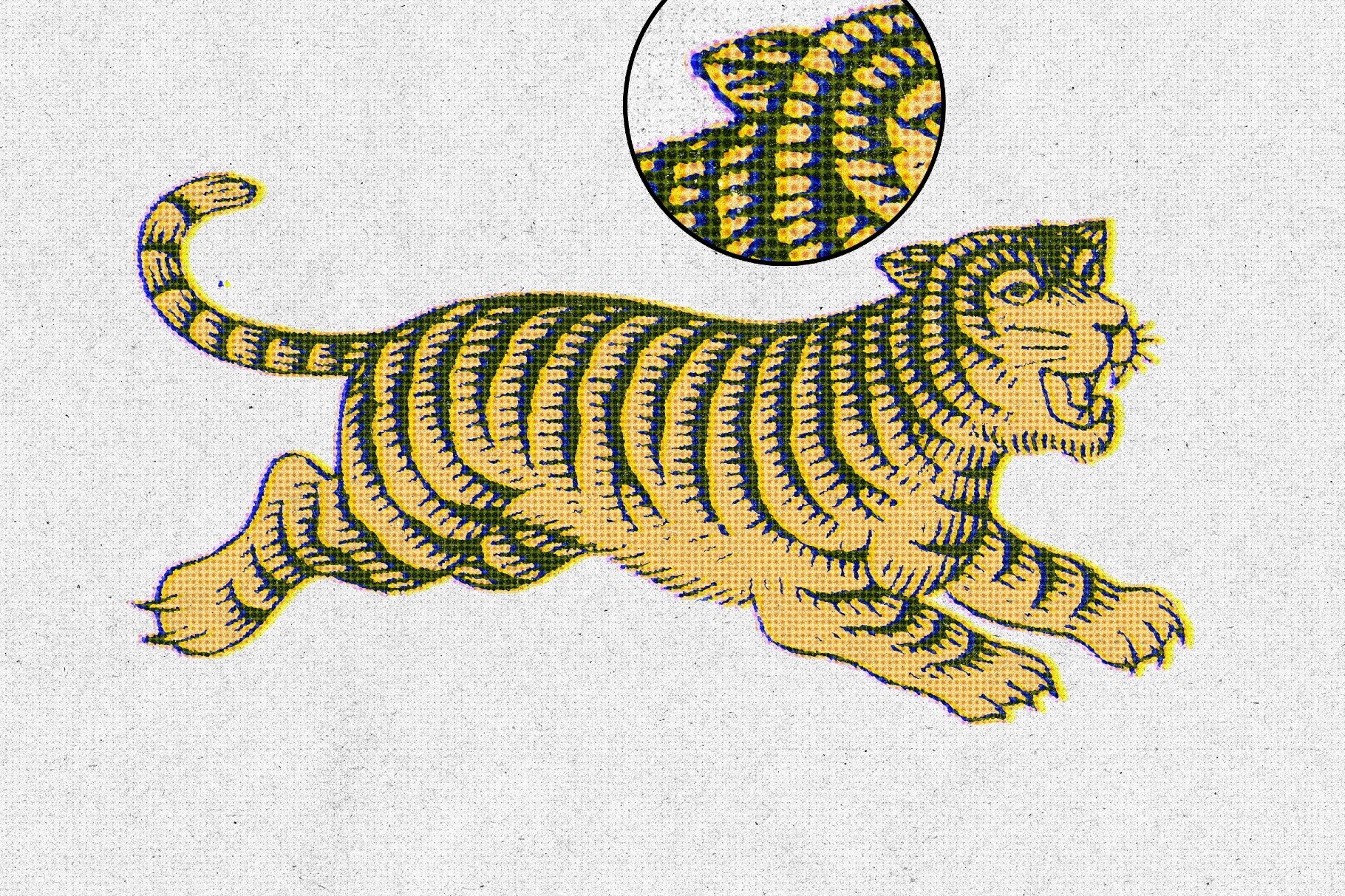 Paper Halftone Print Effect