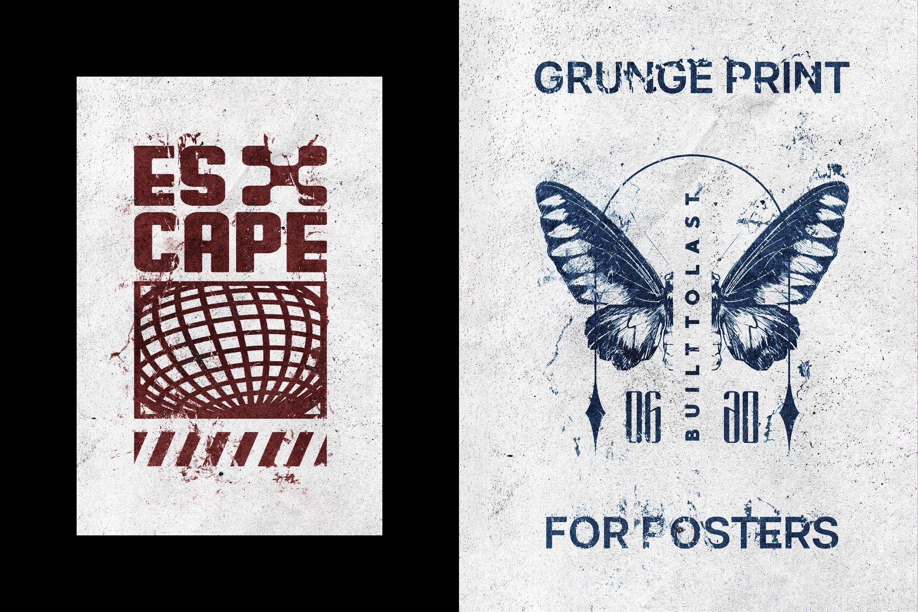 Smudge Grunge Print Text Effect
