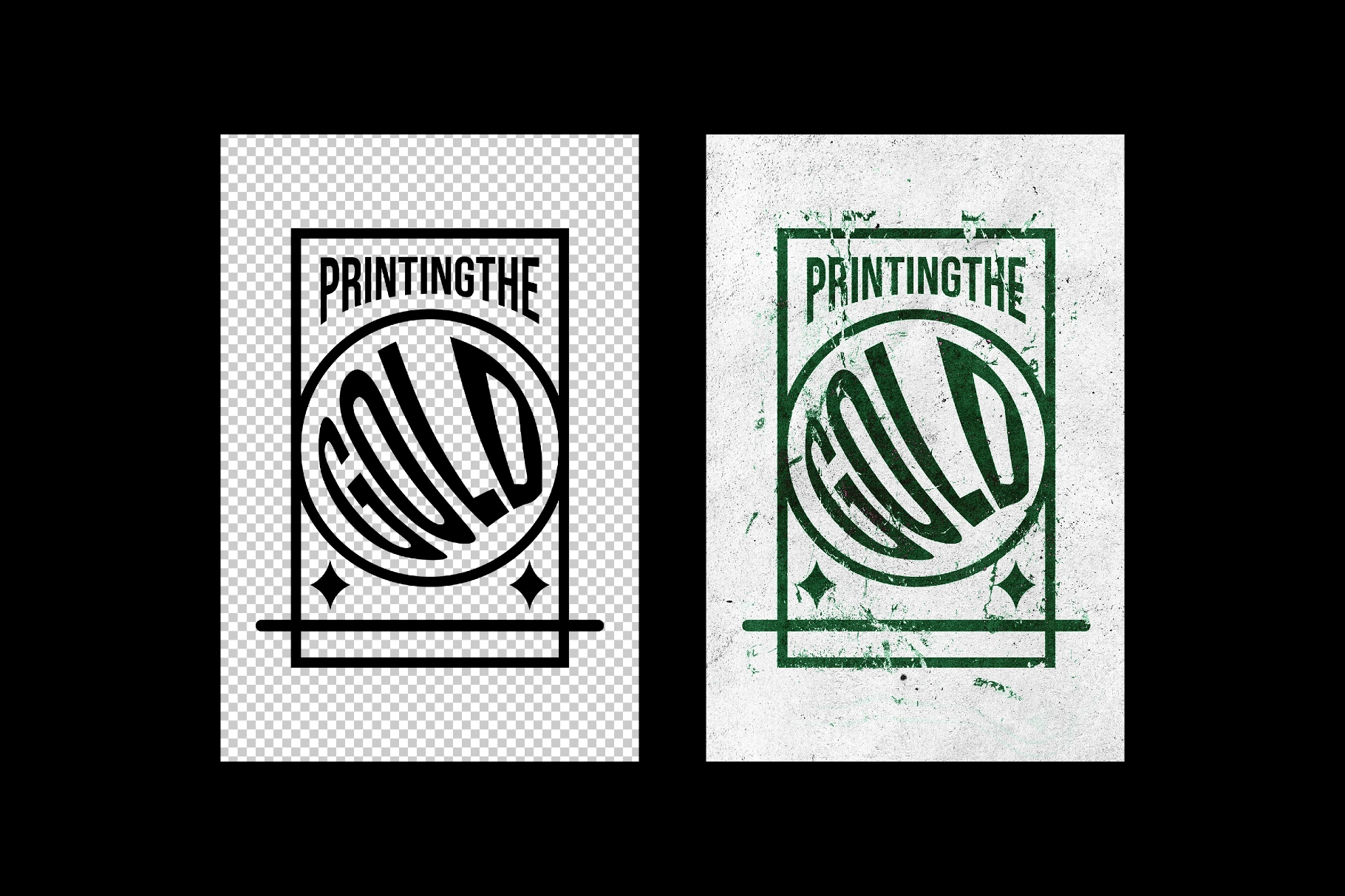 Smudge Grunge Print Text Effect