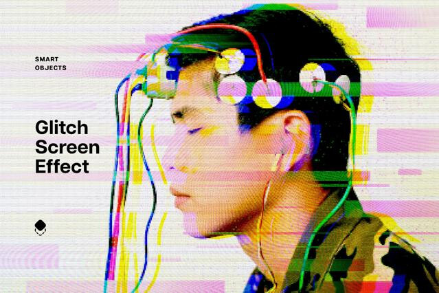 Screen Glitch Photo Effect