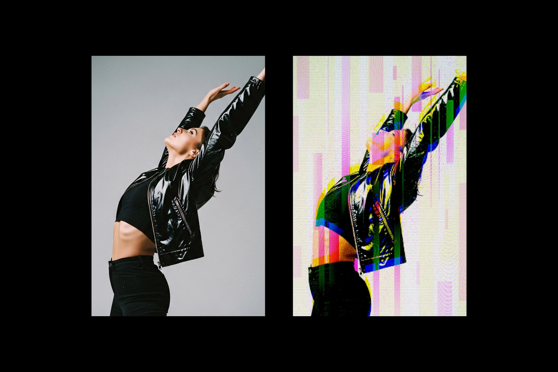 Screen Glitch Photo Effect