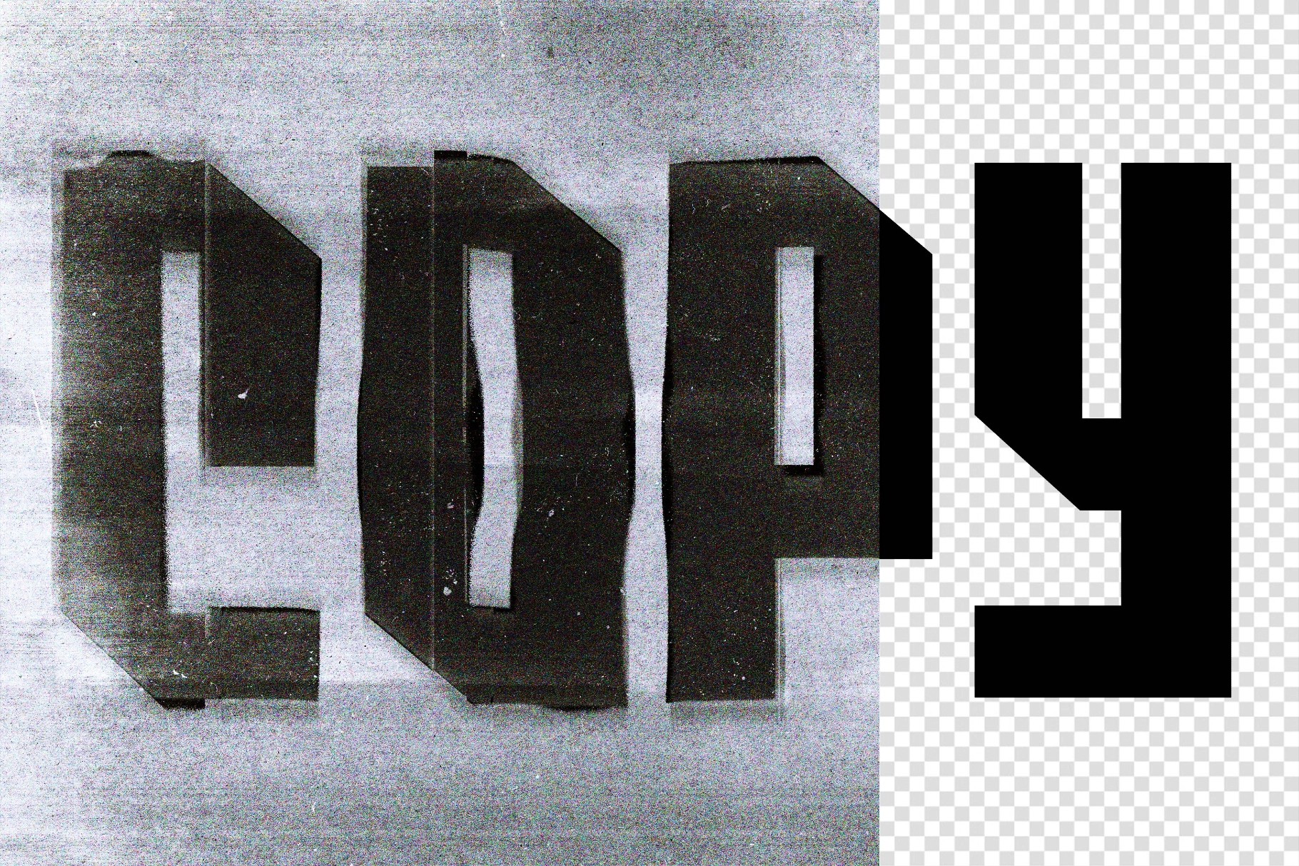Mono Copier Text Effect