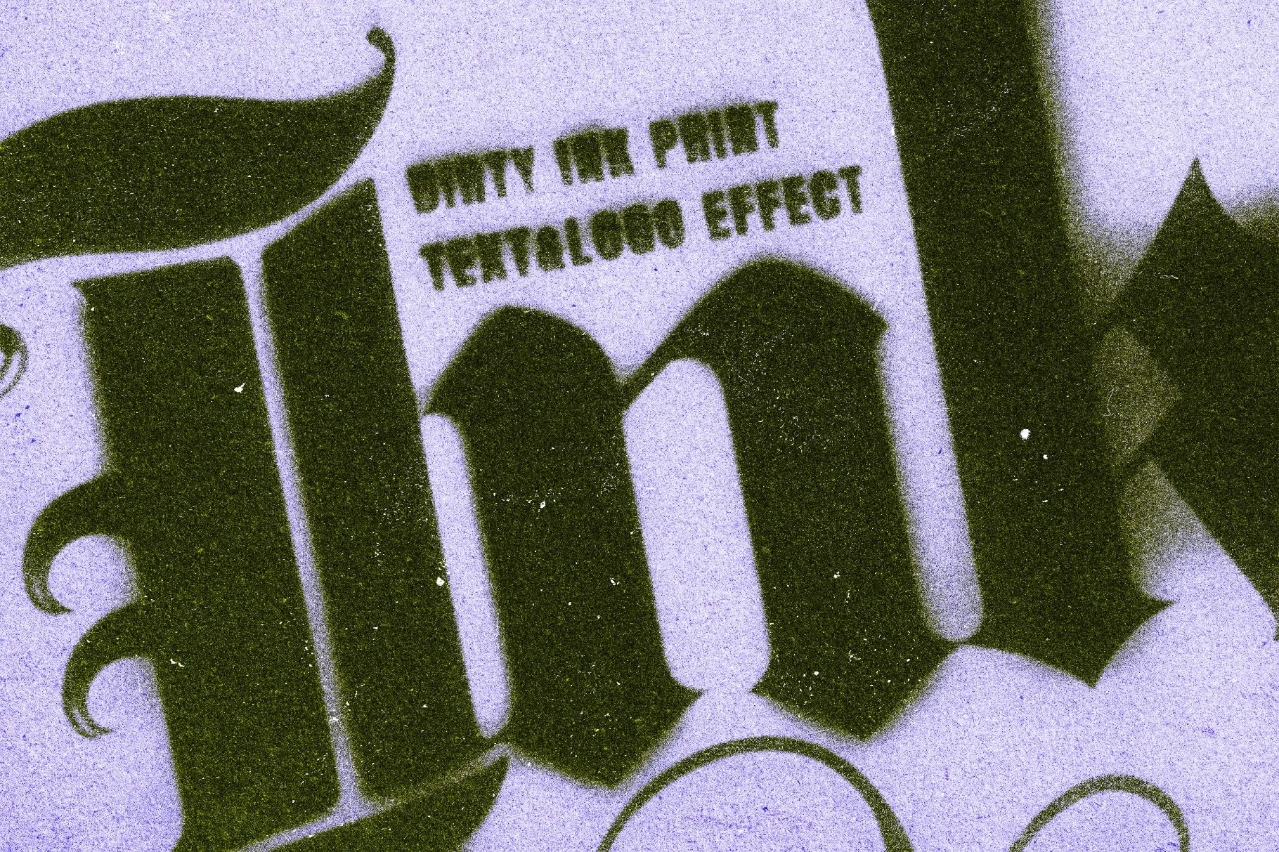 Dirty Ink Print Text Effect