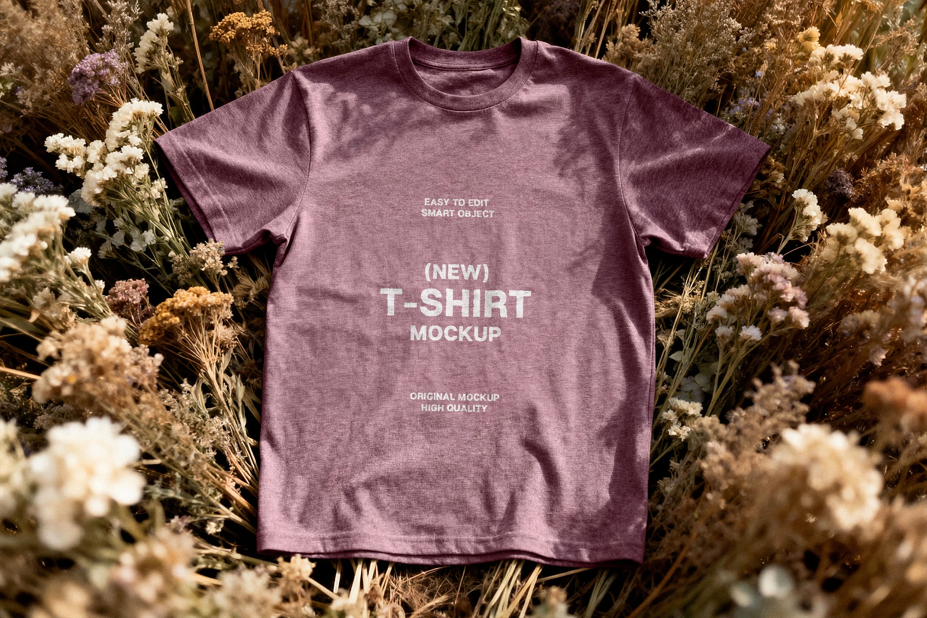 T-Shirt Mockup — Flat Lay Scene