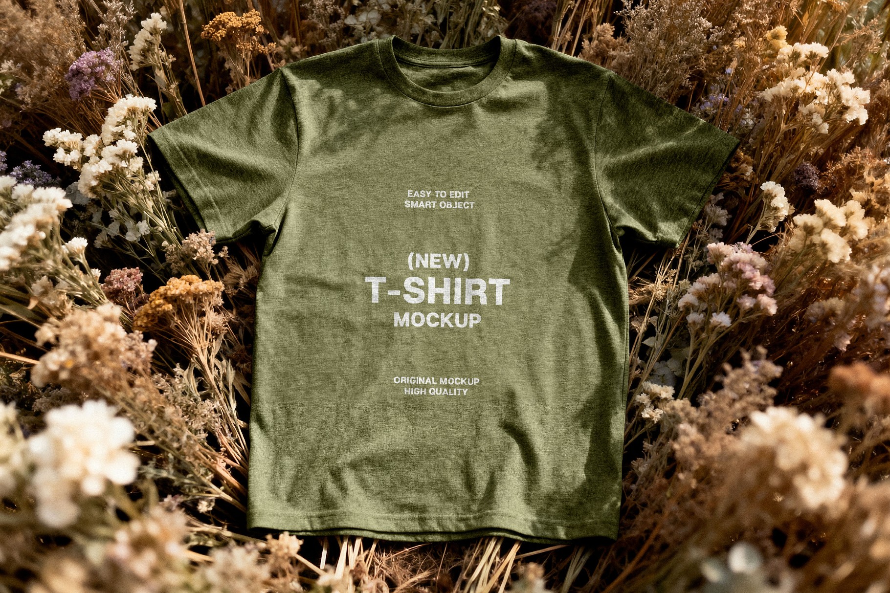 T-Shirt Mockup — Flat Lay Scene