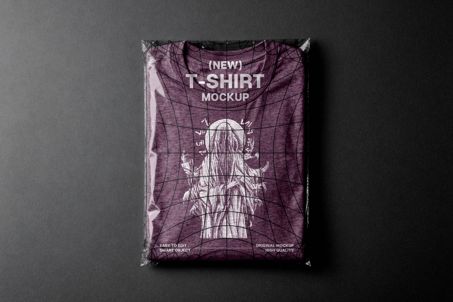 T-Shirt in Plastic Bag Mockup