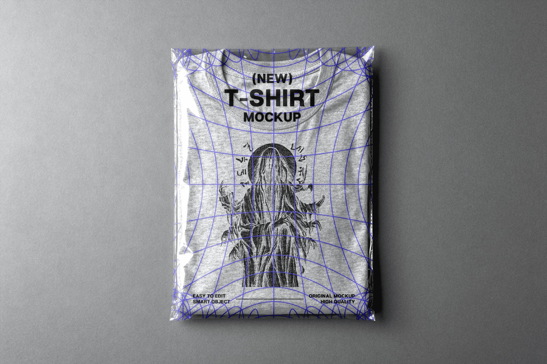 T-Shirt in Plastic Bag Mockup