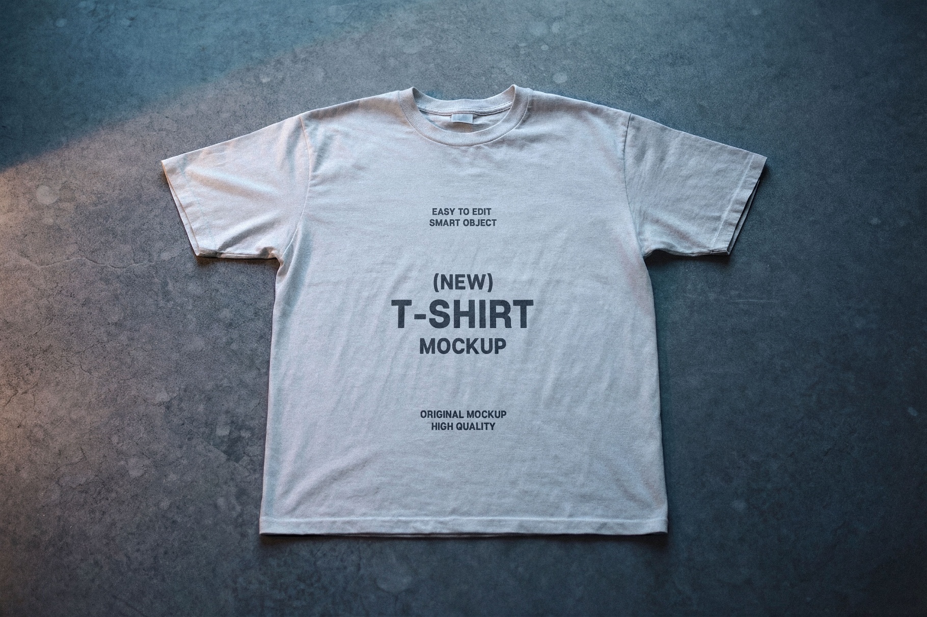 Top View T-Shirt Mockup | Flat Lay Scene