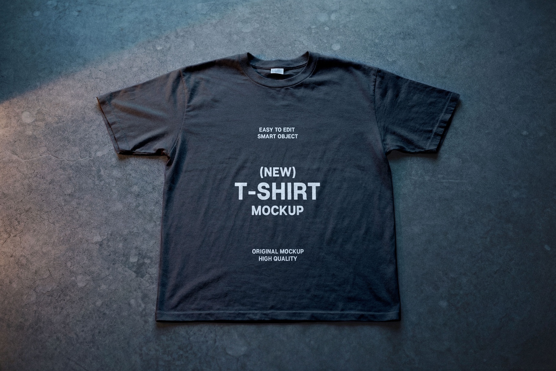 Top View T-Shirt Mockup | Flat Lay Scene
