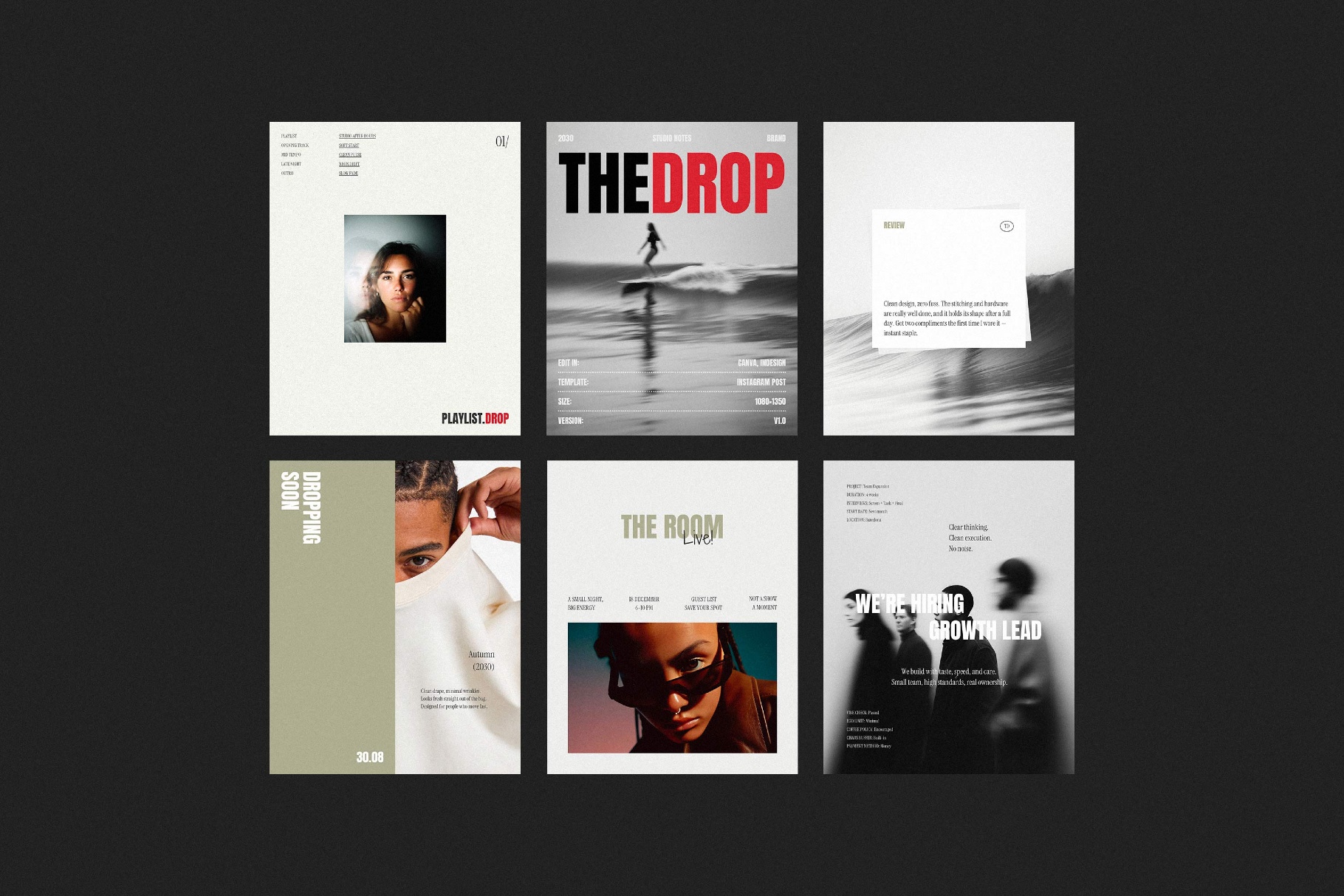 The Drop Instagram Templates Collection