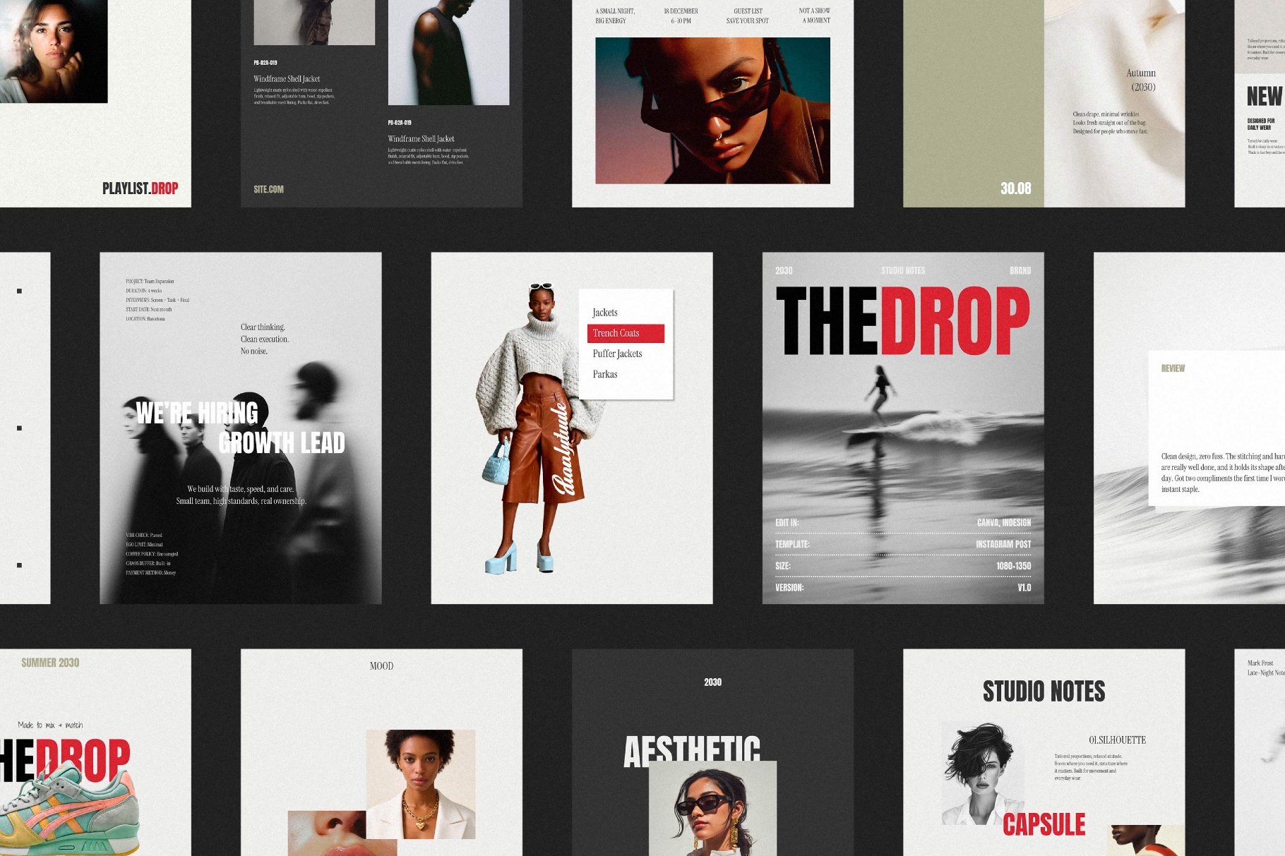 The Drop Instagram Templates Collection