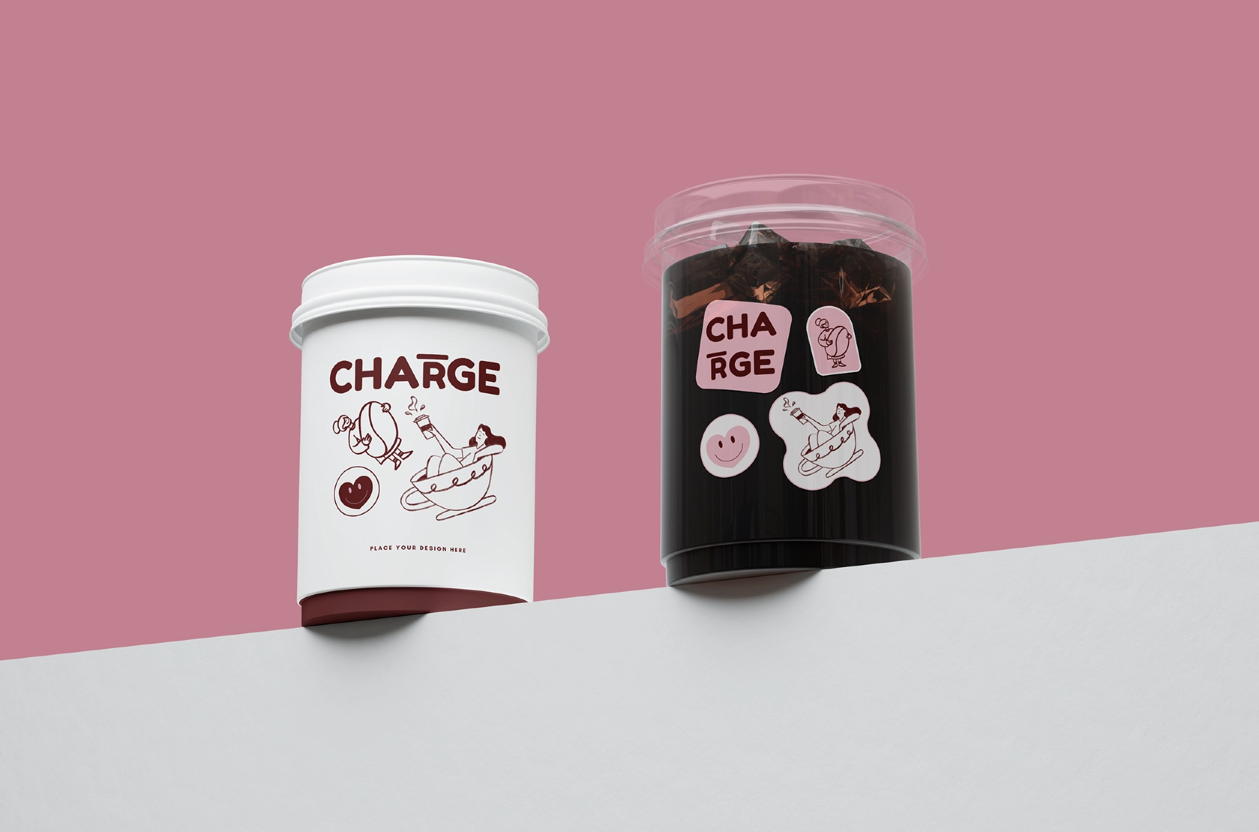 Iced Coffee Cup Mockup