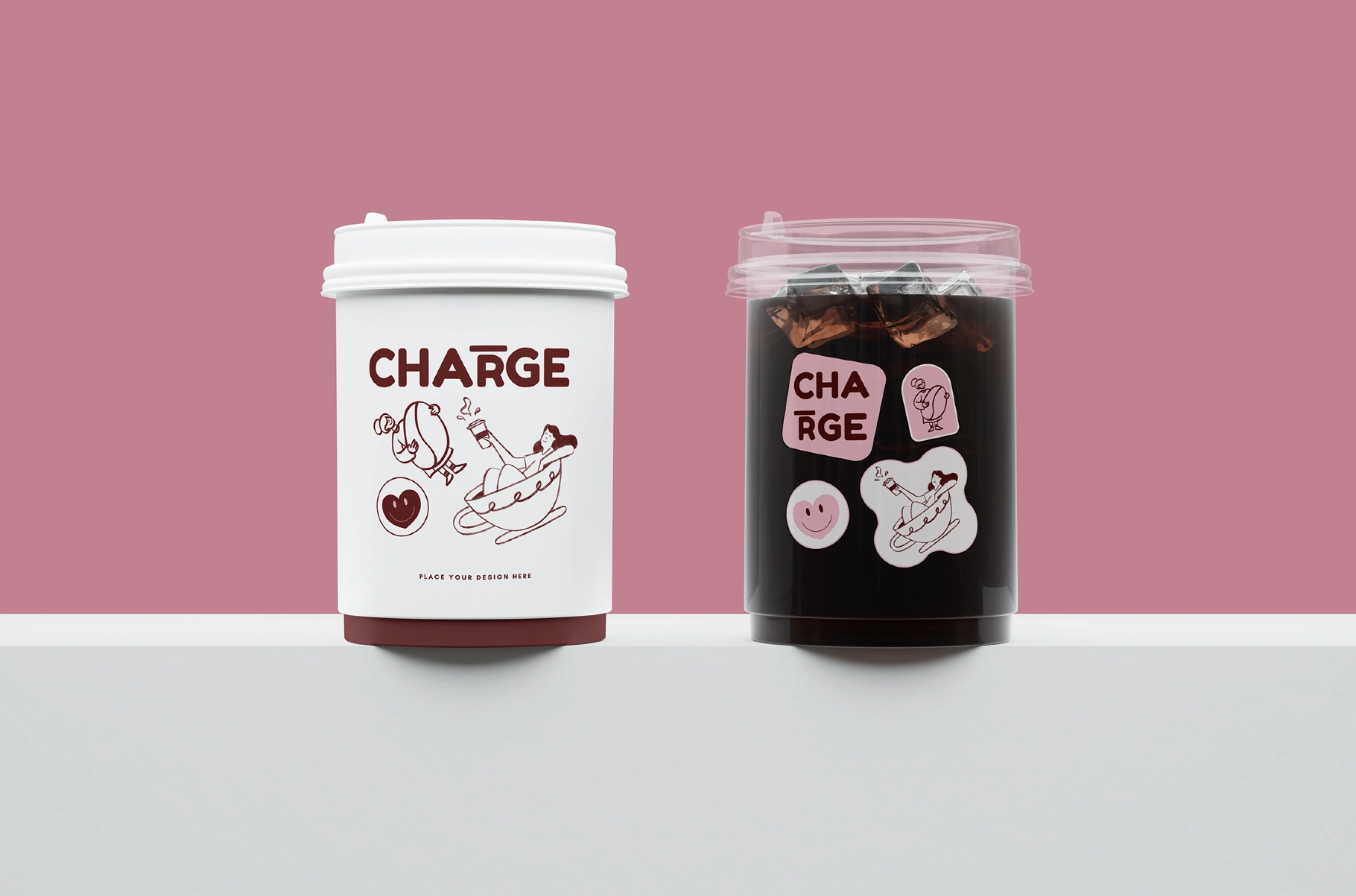 Iced Coffee Cup Mockup