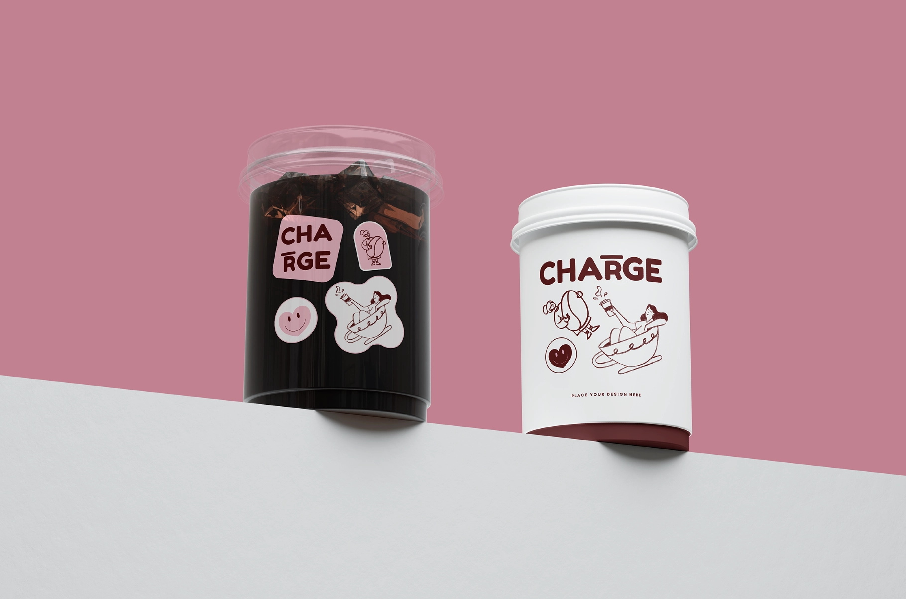 Iced Coffee Cup Mockup