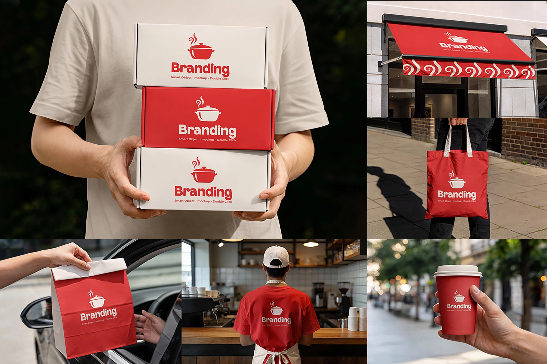 Cafe Branding Mockup Set