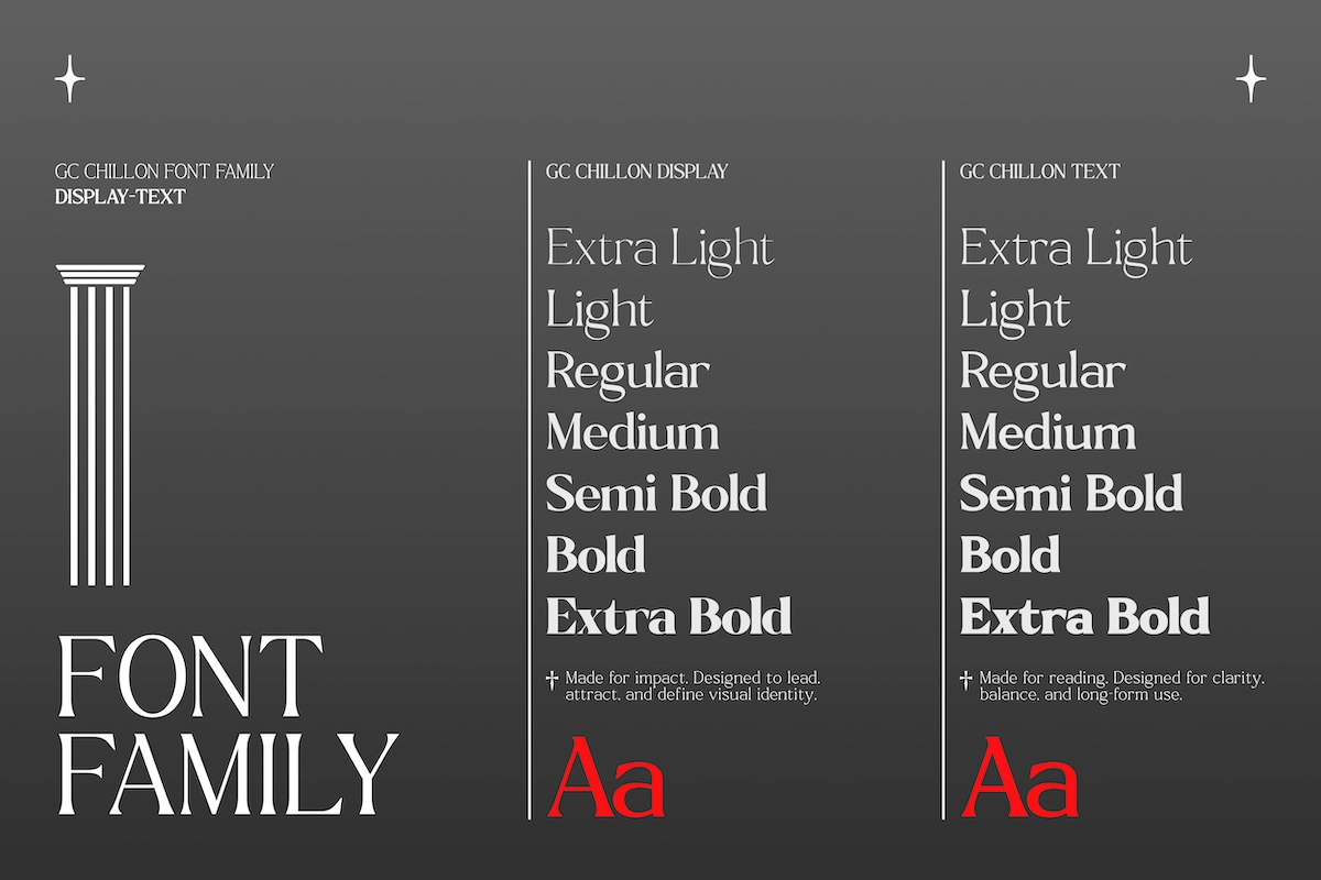 GC Chillon - Roman Serif Display Font