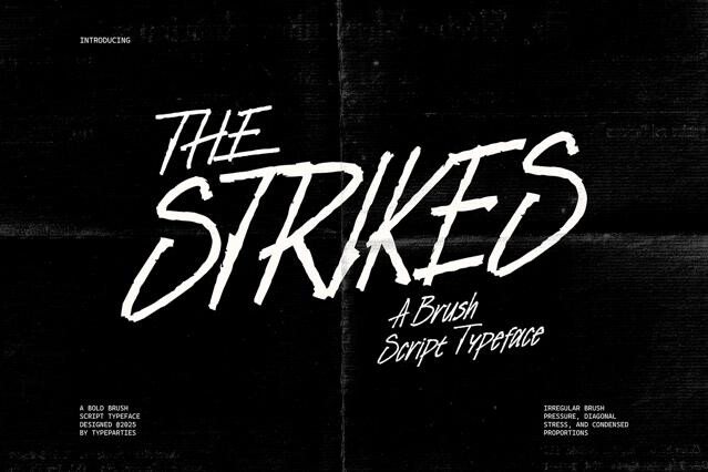 Strikes - Handwritten Punk Poster Font