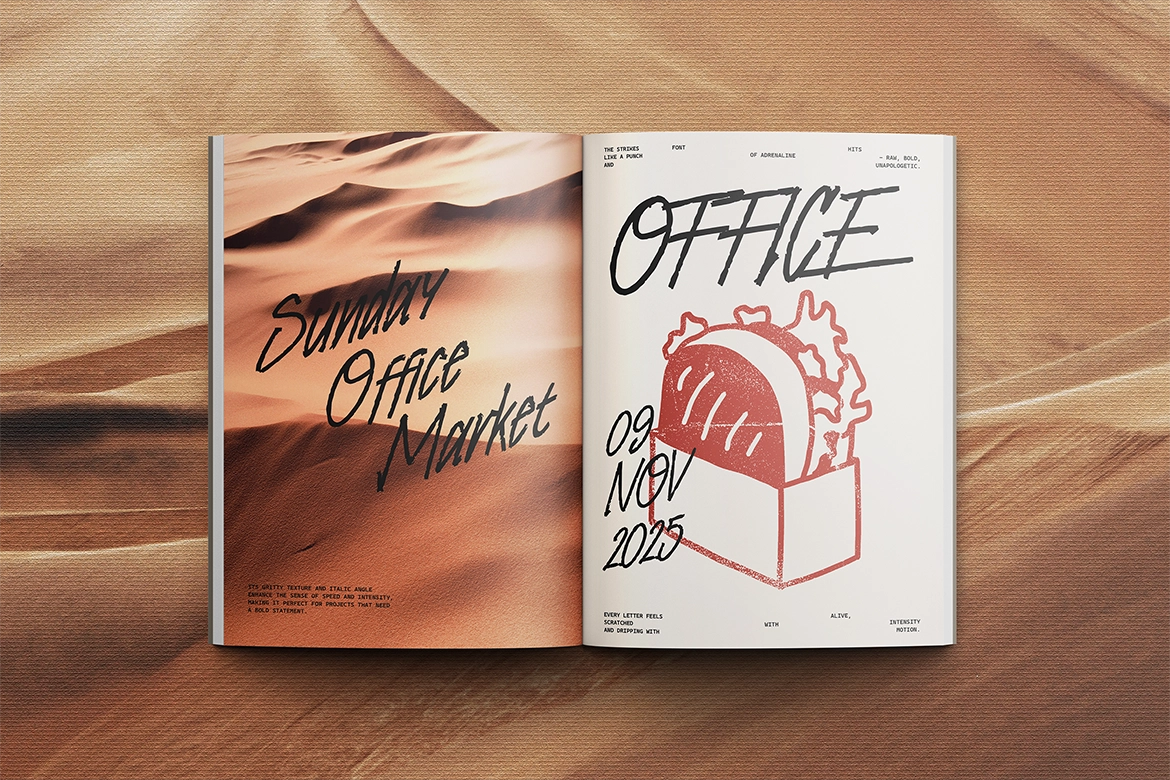 Strikes - Handwritten Punk Poster Font