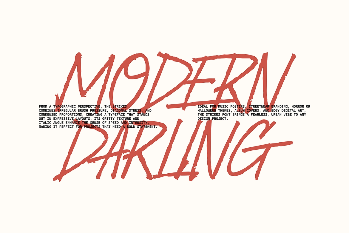 Strikes - Handwritten Punk Poster Font