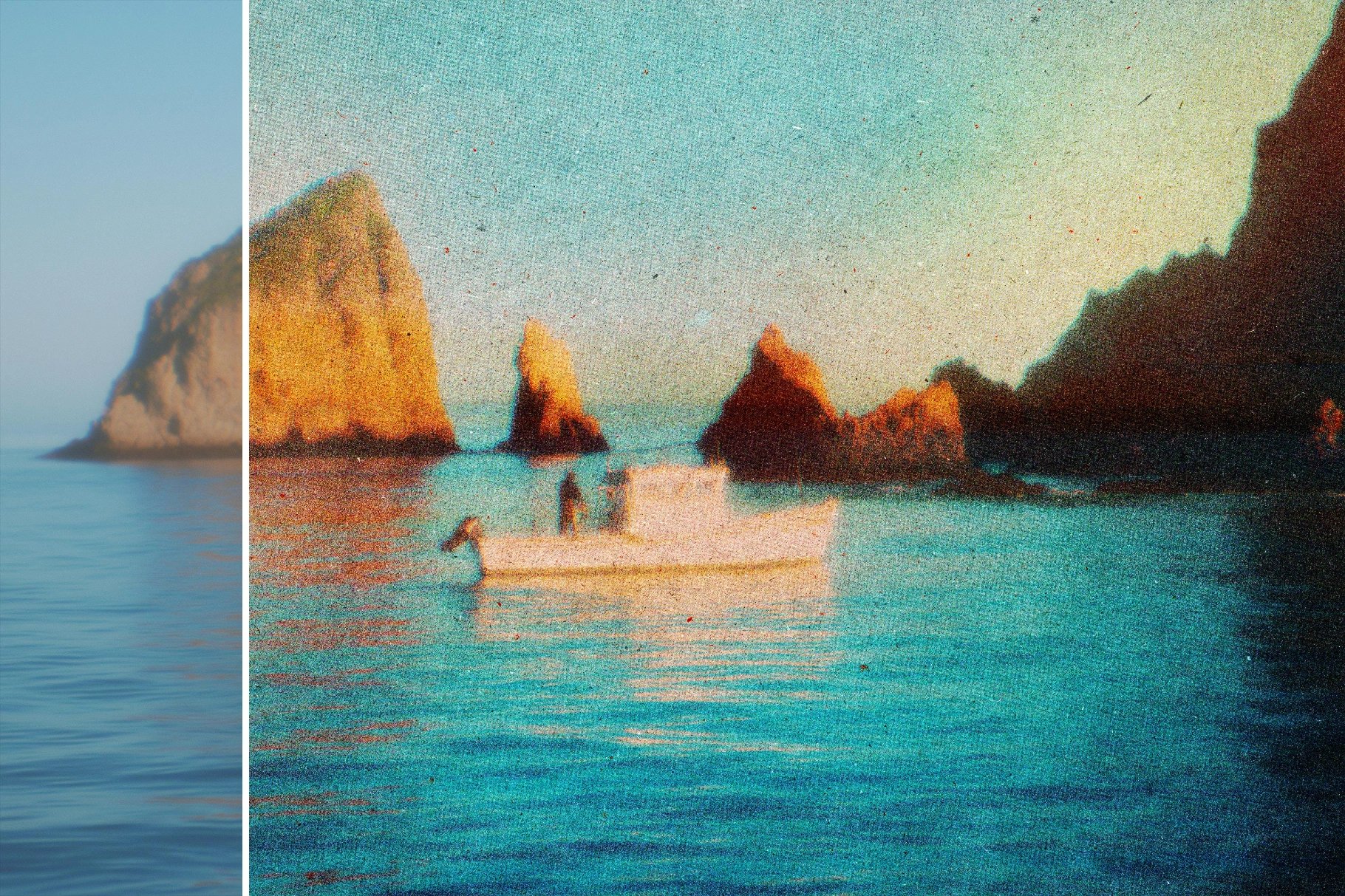 Authentic Halftone Texture Effect