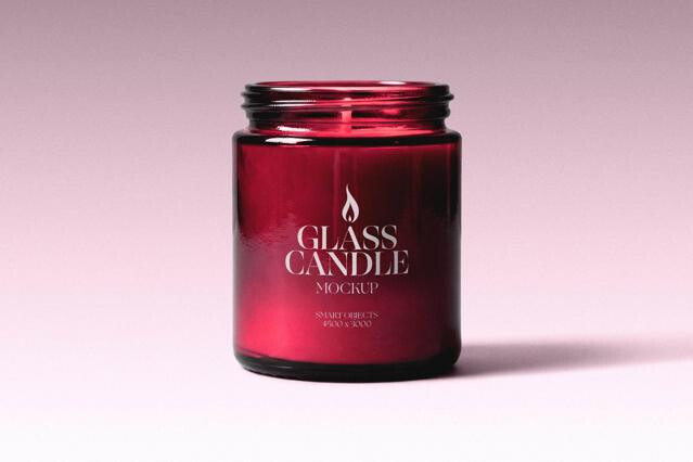 Glass Jar Candle Mockup
