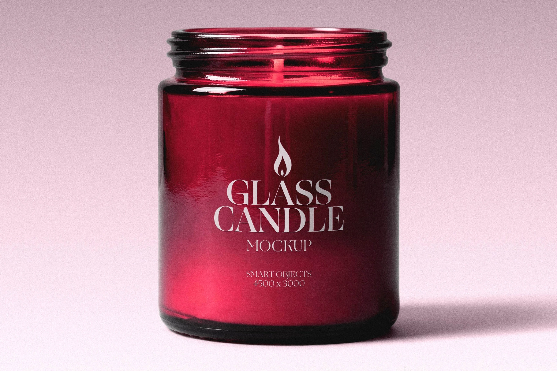 Glass Jar Candle Mockup