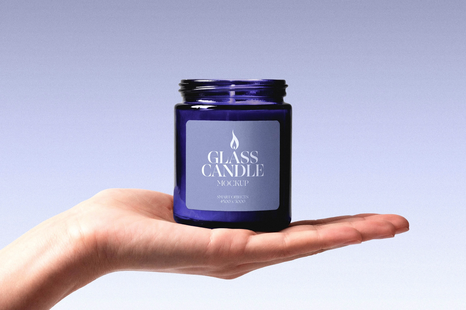 Candle Mockup on Hand