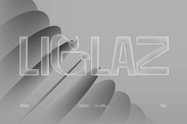 Modern Liquid Glass Text Effect